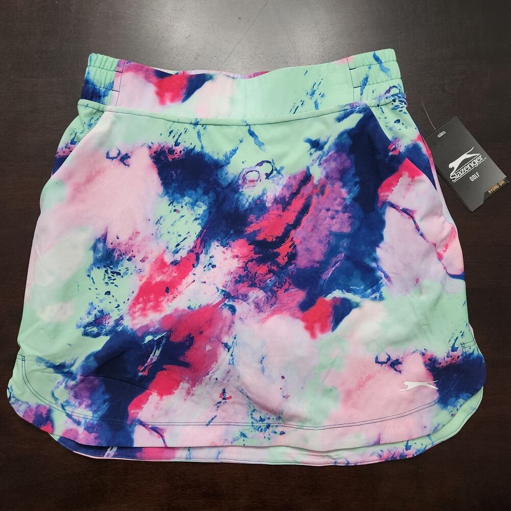 NWT Slazenger Tech Pull On Skort in Multi Marble Size XS